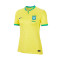 Nike Brazilië Thuistenue Stadium Wereldbeker Qatar 2022 Vrouw T-Shirt