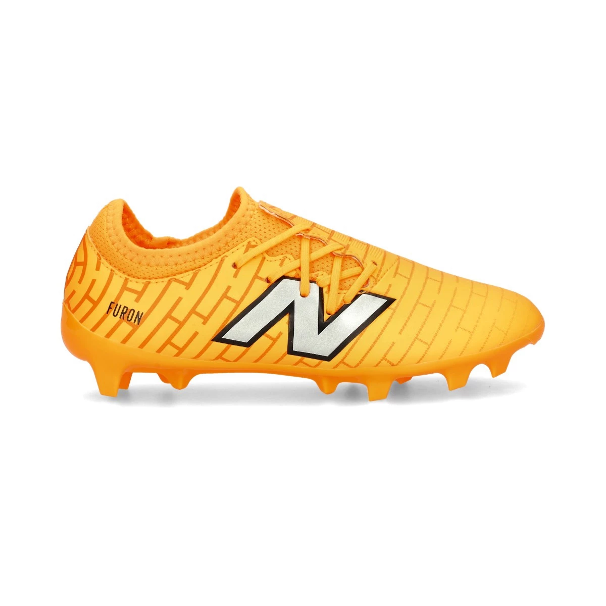 New Balance - Voetbalschoenen Kinderen Furon Dispatch FG V7+, Unisex, Wit-Goud Met.- Wit, 5 USA
