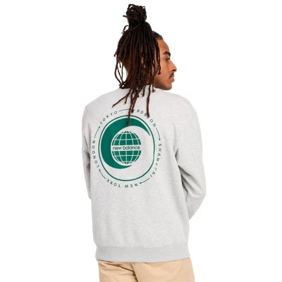 New Balance French Terry Relaxed Globe Crew Sweatshirt