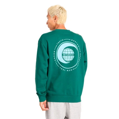 New Balance French Terry Relaxed Globe Crew Sweatshirt