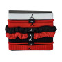 Jordan Elastic Sport Haarelastiekjes met Gemengde Breedte 8 Pk-WIT/GYM ROOD/ZWART