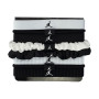 Jordan Elastic Sport Haarelastiekjes met Gemengde Breedte 8 Pk-WIT/ZWART/ZWART