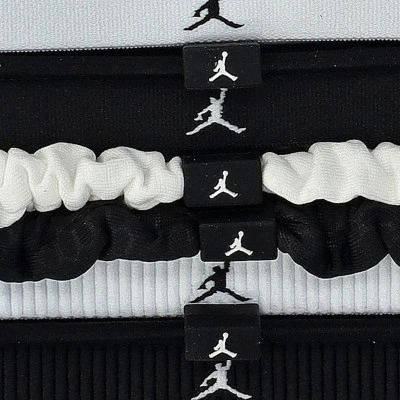 Jordan Elastic Sport Haarelastiekjes met Gemengde Breedte 8 Pk Lint