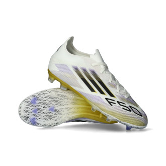 Kinderen F50 Elite FG Ftwr Wit-Core Zwart-Goud Met