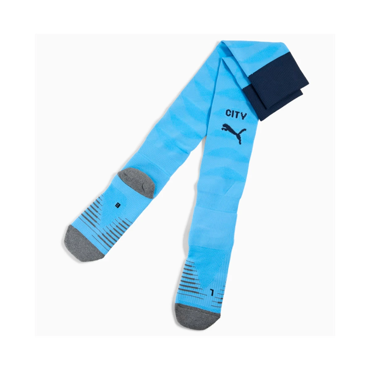 Puma - Voetbalsokken Manchester Plaats 2025-2026 Thuis, Unisex, Team Lichtblauw-Diep Marine, 39-42