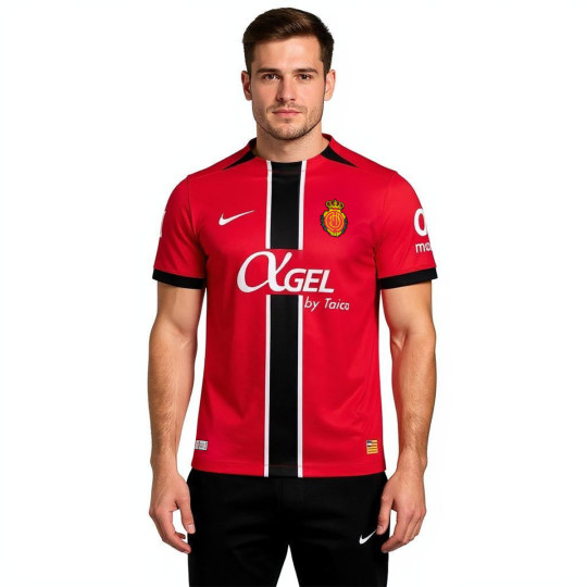 Shirt Nike RCD Mallorca 2025-2026 Home Universiteit rood-zwart-wit