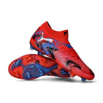 Future 8 Ultimate Playmakers FG Rood-Zwart-Ultra Blauw-Roze Pixel