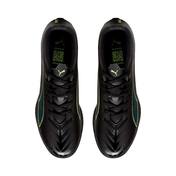 bota-puma-ultra-6-play-turf-black-fizzy-light-green-terrain-4