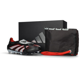 Predator Elite FT FG Leer Kern Zwart-Zilver Met-Levendig Rood