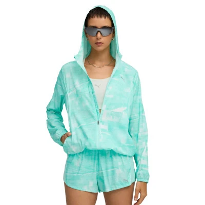 Dames Run Velocity Aop Woven Jack
