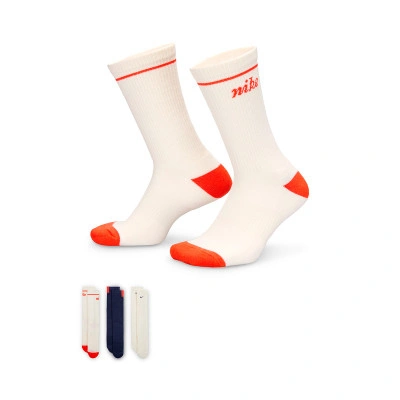 Everyday Cushioned Cre(3 Pares) 144 Mujer Sokken