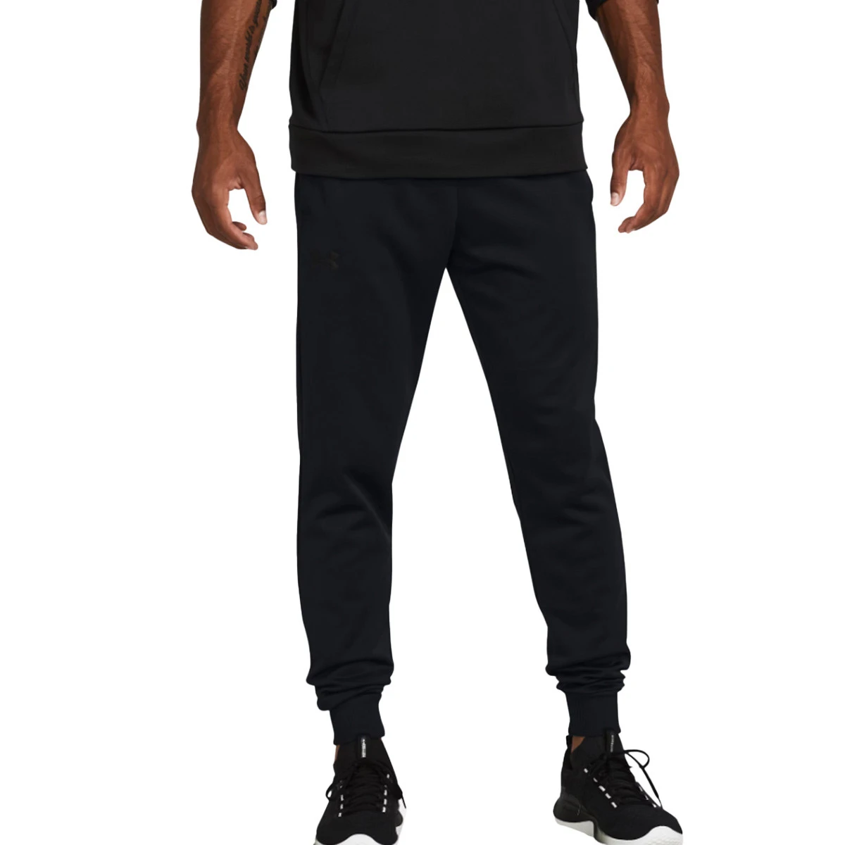 Under Armour - Lange broek Fleece joggingbroek, Hombre, Zwart, M