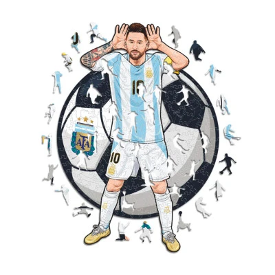Lionel Messi (Argentinië) Houten Puzzel Madera (150 Stuks)