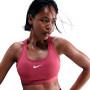Vrouwen Swoosh Medium Ondersteuning-Zoete Biet-Wit