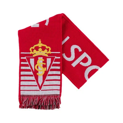 Sporting Gijón 2025-2026 gestreept embleem Sjaal