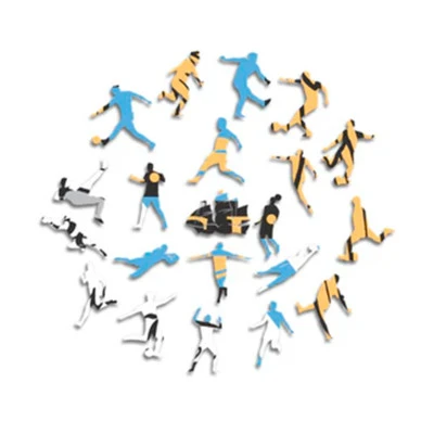 Man Plaats Escudo Retro Puzzel Mader (150 Piezas)