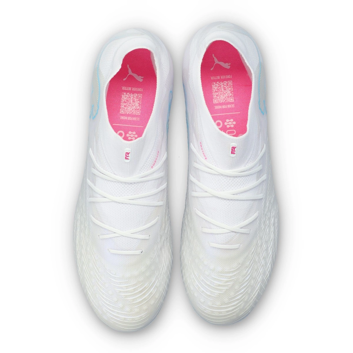 bota-puma-future-9-ultimate-white-mg-white-luminous-blue-pink-5