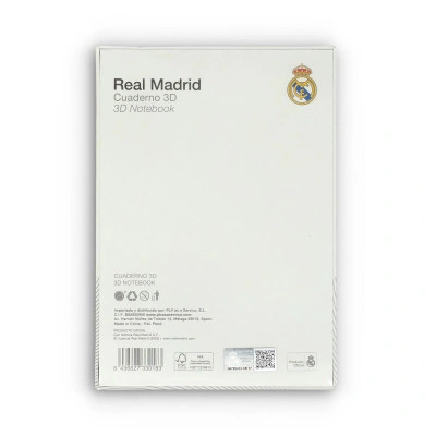 Real Madrid-notitieboekje, wit, maat M